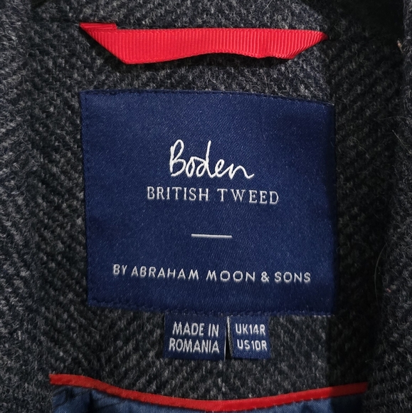 EUC Boden Moon Tweed Blazer Grey size 10 - Picture 8 of 9